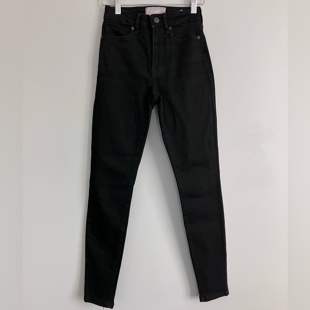 EVERLANE Curvy High-Rise Black Crop Skinny Jeans Size 23